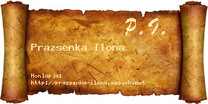Prazsenka Ilona névjegykártya
